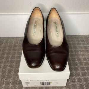 VIA SPIGA gorgeous Italian brown leather vintage 90’s shoes with box